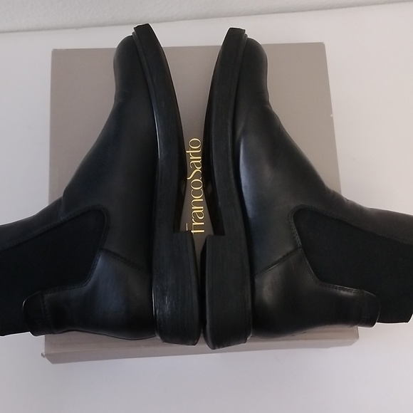 Franco Sarto Size 10 Black Leather Brood Chelsea Boots - Picture 5 of 11
